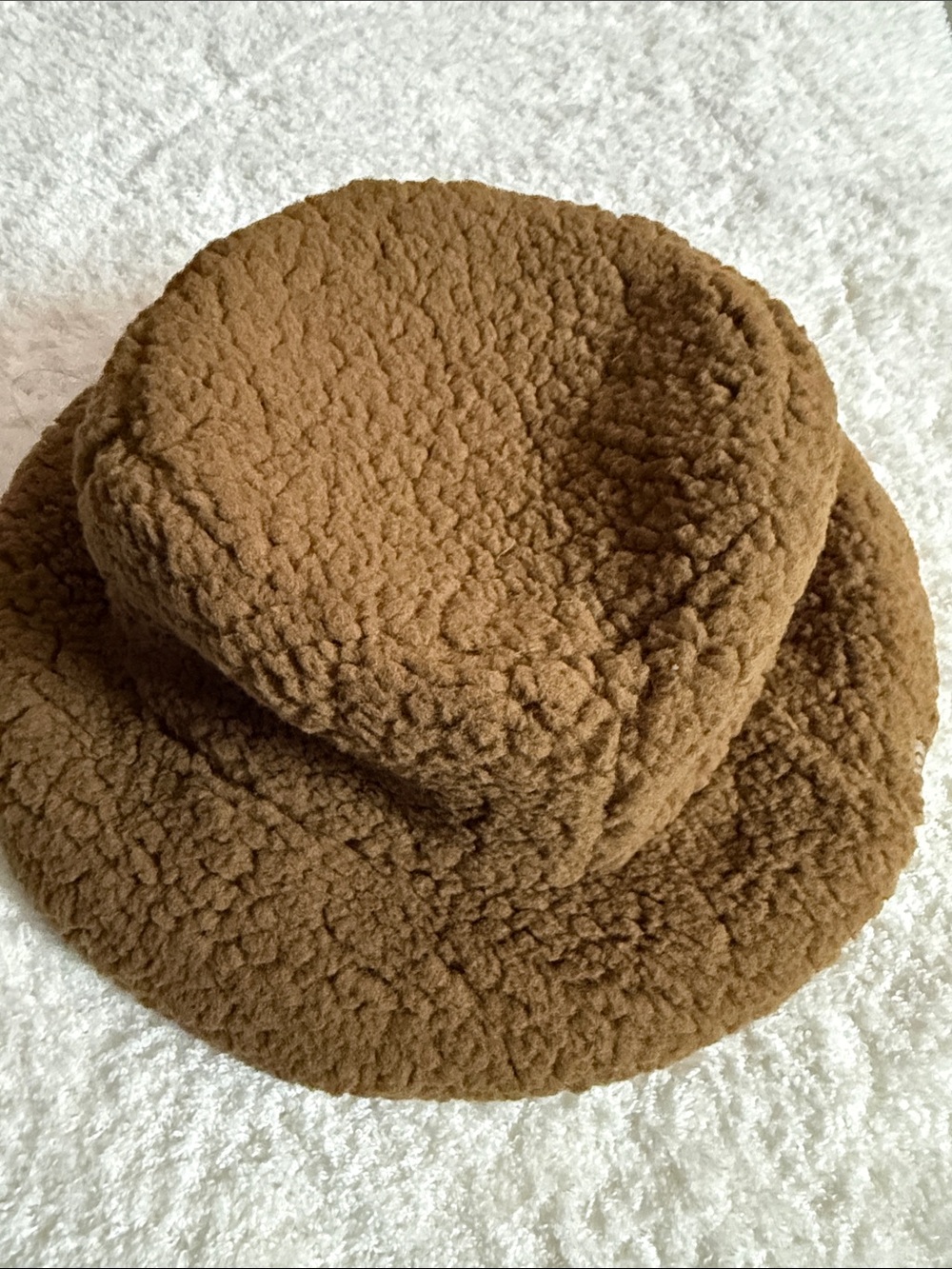Lululemon-NWT S/M Sherpa Textured Fleece Bucket Hat - Allspice Brown - Picture 4 of 4